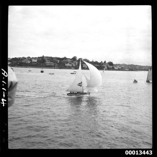 18-foot skiff UNIQUE on Sydney Harbour