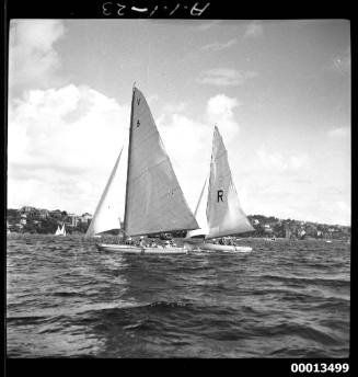 New Zealand 18-foot skiffs TARUA and RESULT on Sydney Harbour