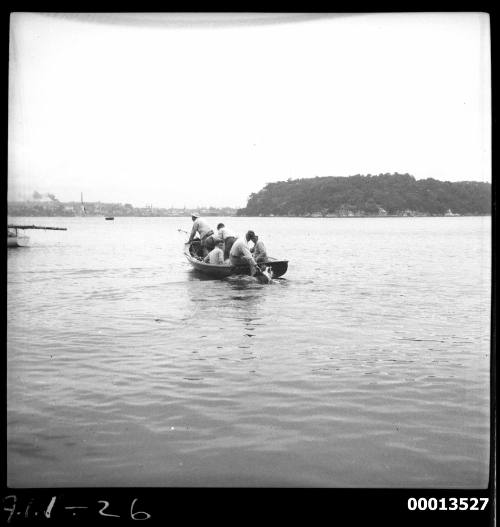 Champion 18-foot skiff MYRA TOO on Sydney Harbour