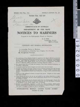 Notice to Mariners No. 20