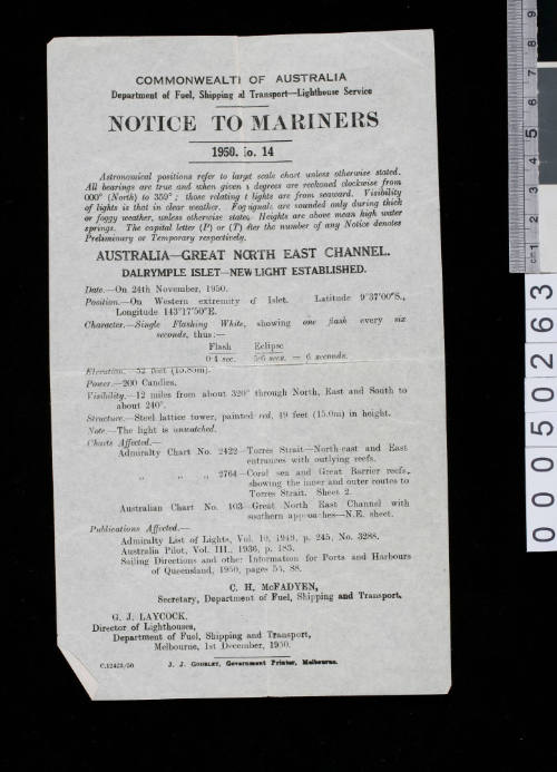 Notice to Mariners No. 14