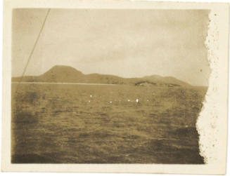 Photograph depicting a view of islands