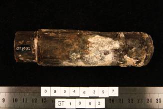 Wood handle from the wreck of the VERGULDE DRAECK