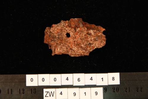 Barrel hoop fragment excavated from the wreck site of ZEEWIJK