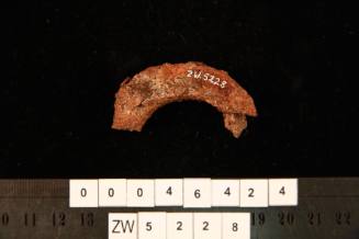 Metal fragment excavated from the wreck site of ZEEWIJK