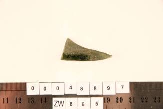 Glass fragment, excavated from the wreck site of ZEEWIJK