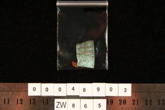2 copper fragments, excavated from the wreck site of ZEEWIJK