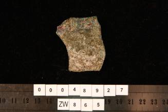 Glass fragment, excavated from the wreck site of ZEEWIJK