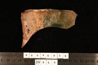 Glass fragment, excavated from the wreck site of ZEEWIJK