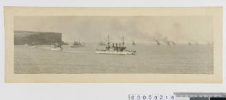 American battleships entering Sydney Heads