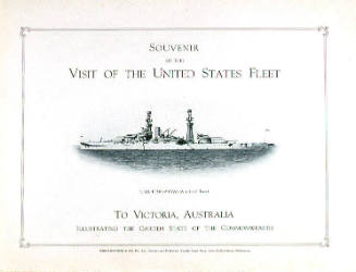 Souvenir of the Visit of the United States Fleet to Victoria, Australia 1925