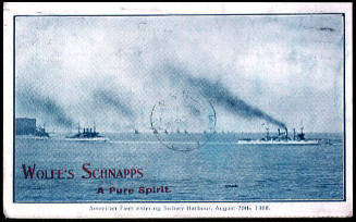 American Fleet entering Sydney Harbour August 20th 1908