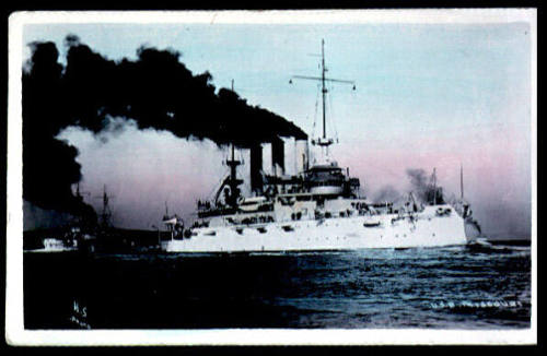 US battleship MISSOURI under steam