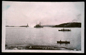 USS CONNECTICUT saluting on arrival in Sydney