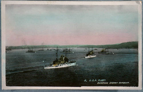 USA Fleet entering Sydney Harbour