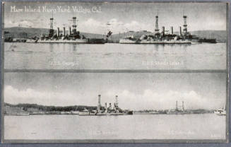 Mare Island, Navy Yard at Vallejo, California : USS GEORGIA, USS RHODE ISLAND, USS VERMONT USS NEBRASKA