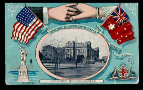 Souvenir of United States Fleet's Visit to Australia 1908 : Parliament House, Melbourne