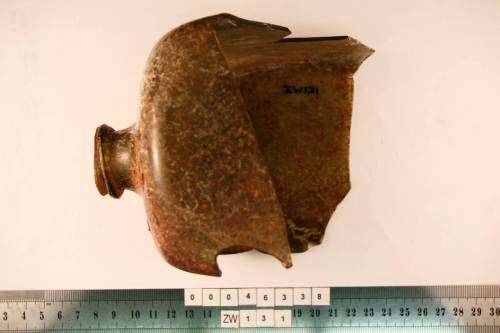 Case bottle half in pieces