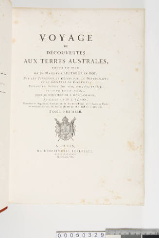 Voyage de Decouvertes aux Terres Australes, volume 1