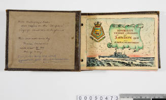 Australian Victory Contingent to London in HMAS SHROPSHIRE autograph book
