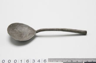 Spoon excavated from the wreck of the Dutch ship VERGULDE DRAECK (GILT DRAGON).