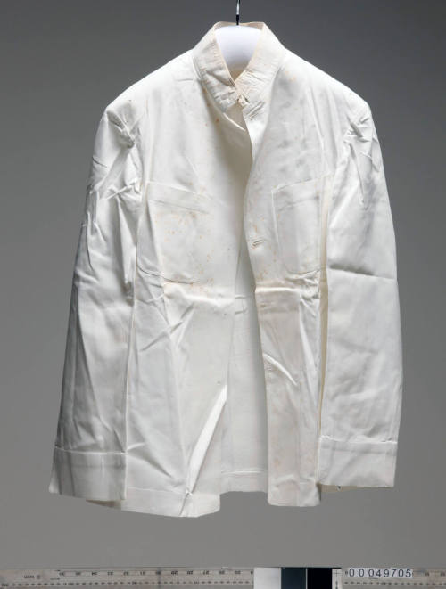 White cotton drill uniform jacket