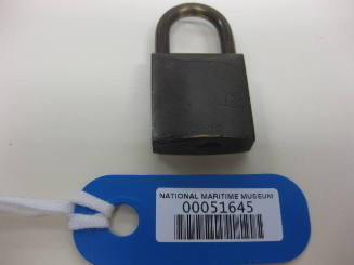 Padlock used Kay Cottee to secure a hatch during her round the world sailing voyage in 1987-1988 on board Blackmores First Lady