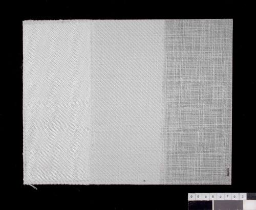 Sample of plastic 'cloth' with 3 examples of srPET