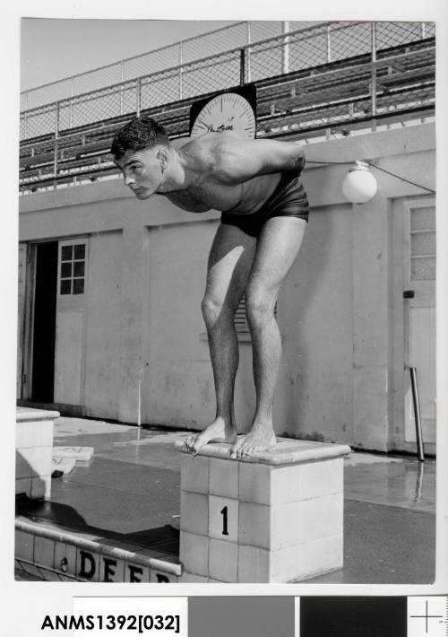 John Devitt in training at the Tobruk Baths in Townsville, Queensland