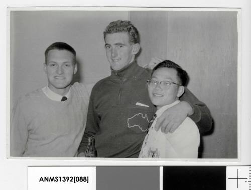 Photograph of John Hayres, John Monkton and H C Lim