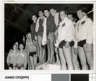 Photograph of Australian team at the Cardiff Commonwealth Games 1958