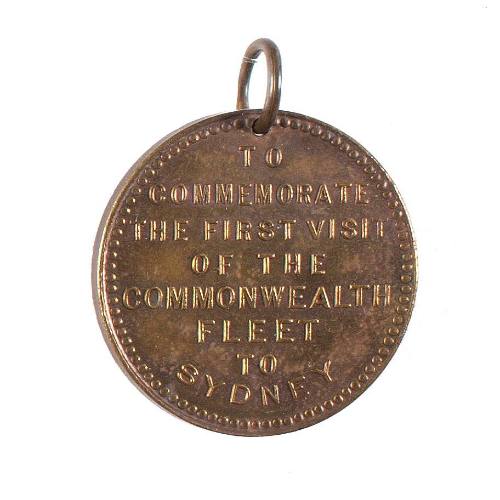 To commemorate the first visit of the Commonwealth Fleet to Sydney