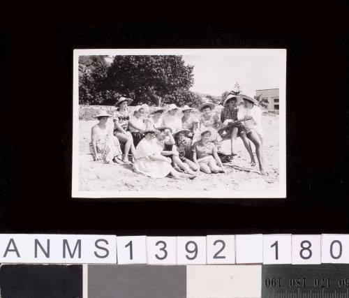 Group of women at a Townsville beach for Olympic traininig