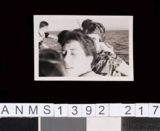 Sandra Morgan and other unidentified people in a boat in Townsville