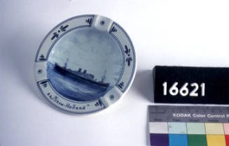 SS NIEUW HOLLAND Delftware ashtray