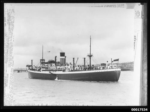 CITY OF MANCHESTER moored on Sydney Harbour