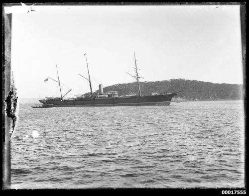 Unidentified vessel moored on Sydney Harbour