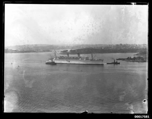 SS LURLINE entering Circular Quay