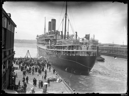 Departure of the Orient Line passenger liner ORAMA from Sydney