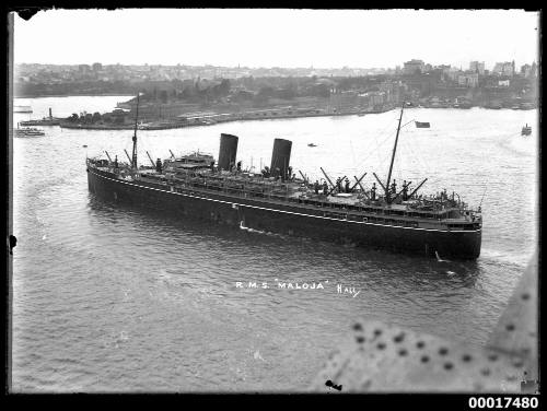 RMS MALOJA in Sydney Cove