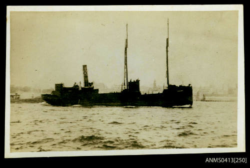 Photograph of the starboard view of the cargo ship GALAVA