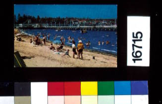 City of Sydney -  The Popular Manly Swimming Pool with Manly Wharf in Background