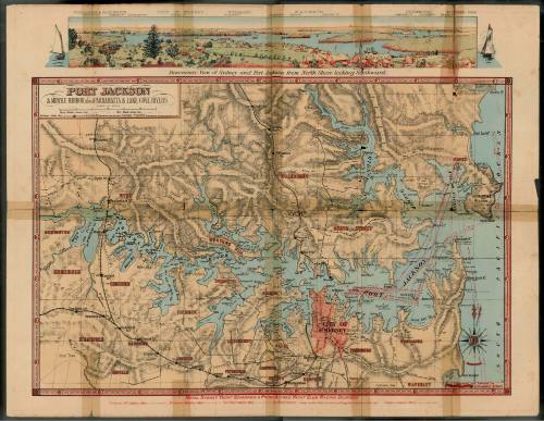 Map of Port Jackson showing Middle Harbour, Parramatta and Lane Cove Rivers