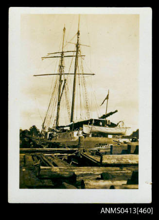 Photograph of two masted sailing ship HUIA