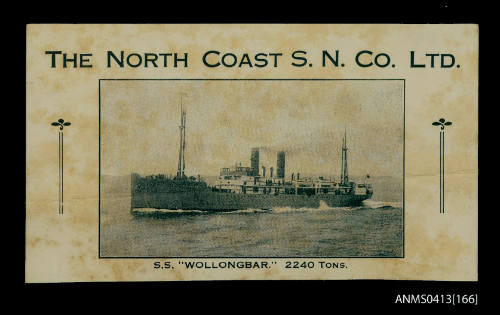 Photograph of the passenger/cargo ship WOLLONGBAR