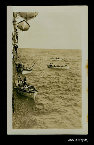 Photograph from a series depicting the sinking of the SS TAHITI