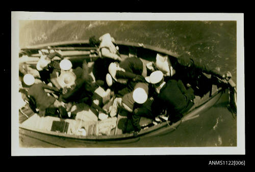 Photograph from a series depicting the sinking of the SS TAHITI