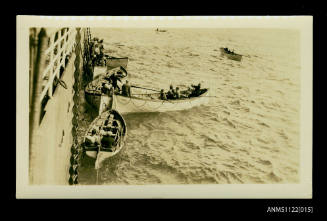 Photograph from a series depicting the sinking of the SS TAHITI