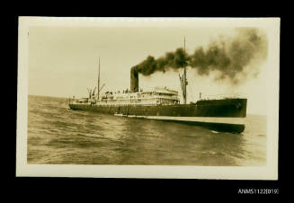 Photograph from a series depicting the sinking of the SS TAHITI