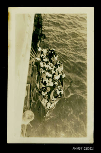 Photograph from a series depicting the sinking of the SS TAHITI